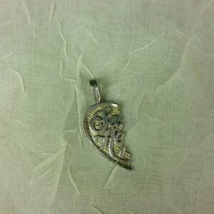 Sterling Silver Half Heart Pendant Sweetheart Friendship Love Charm Replacement